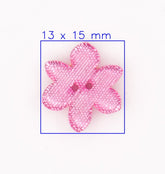 Textuurrijke Roze Bloem Knoop 13x15mm Knopen KNP00039